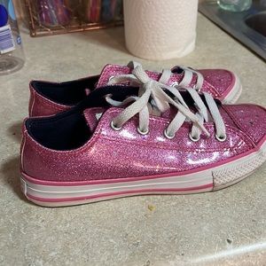 Girls sparkly converse